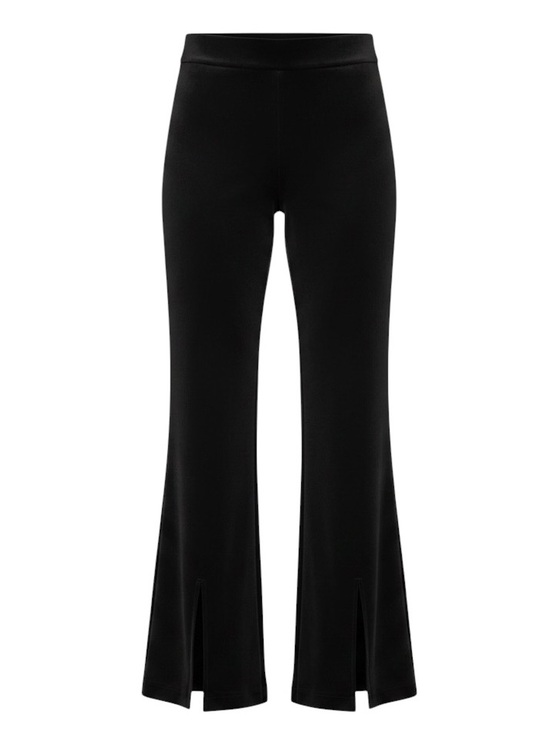 SPANX Pants - Spanx Black Velvet Front Slit Wide Leg Pants Size SP